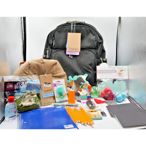 Back to School Bundle Embark Black Backpack + Supplies & Star Wars LEGOv - Picture 1 of 12